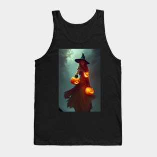 Pumpkin witch Tank Top